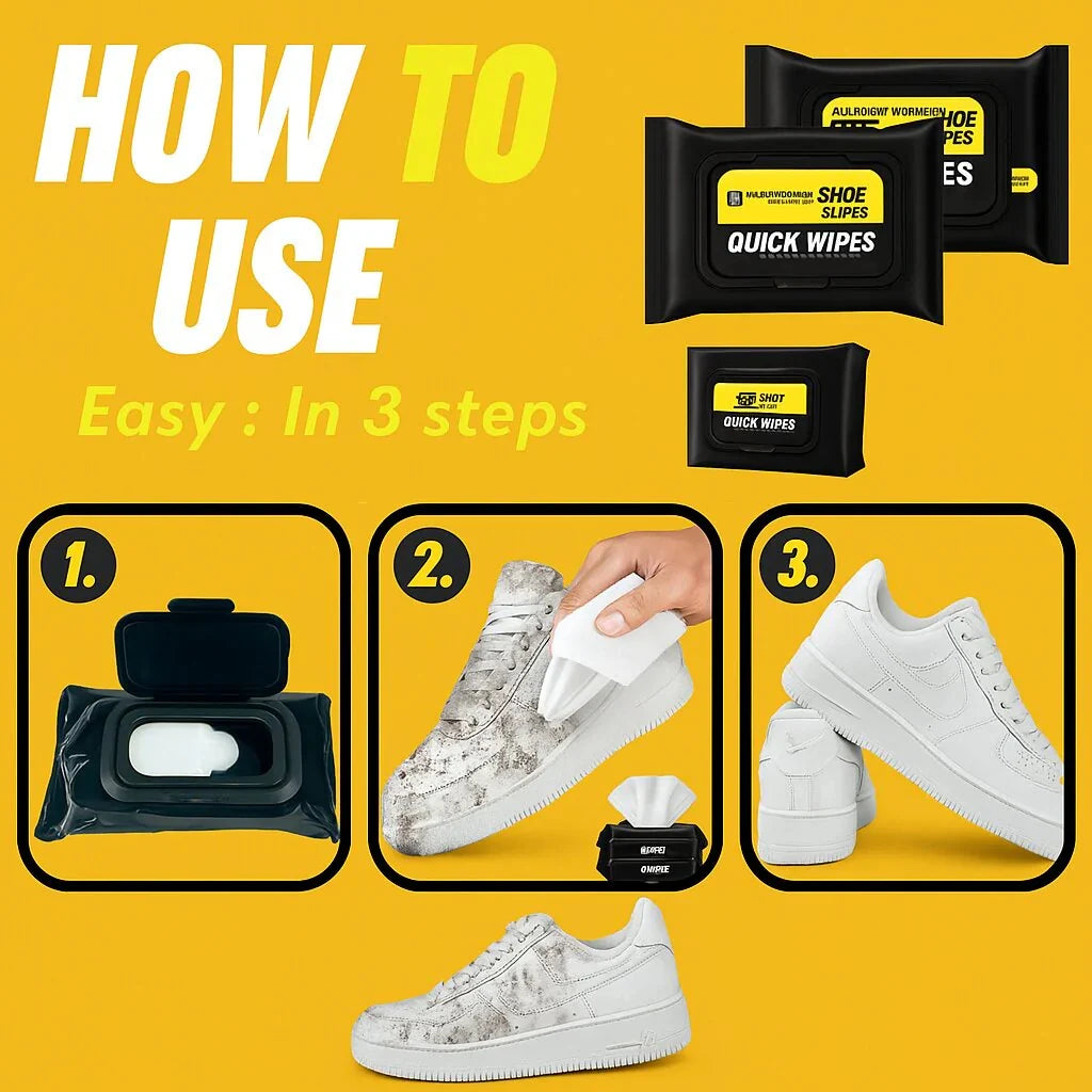 Instant Shoe Cleaning Wipes (Pack of 2)